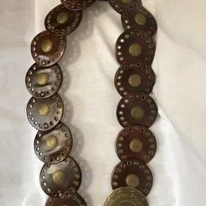 Accessories | Bohemian Leather Belt With Decorative Round  display picture 1